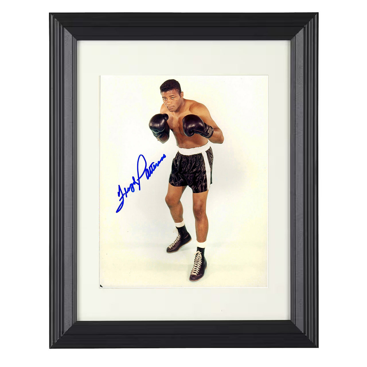 Floyd Patterson - Fighting Stance Studio 8x10 black framed boxing print