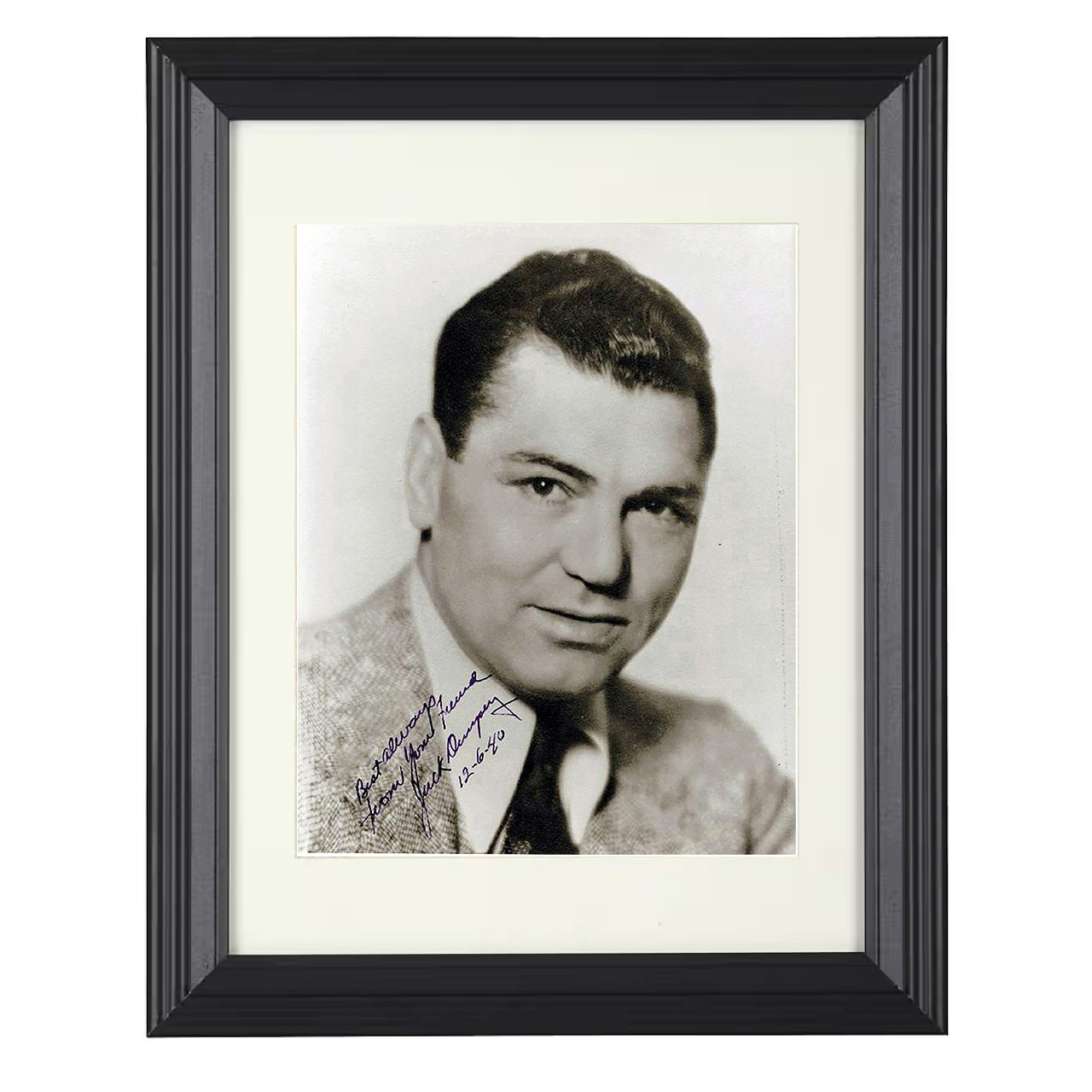 Jack Dempsey - Studio 8x10 black framed boxing print