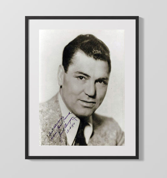 Jack Dempsey Studio Portrait Boxing Wall Art 16x20 Gallery Framed Artwork wall art print – Boxing Wall Art decor