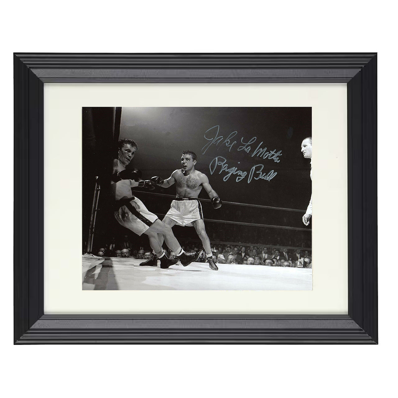 Jake LaMotta - Bronx Bull Unleashed 8x10 black framed boxing print