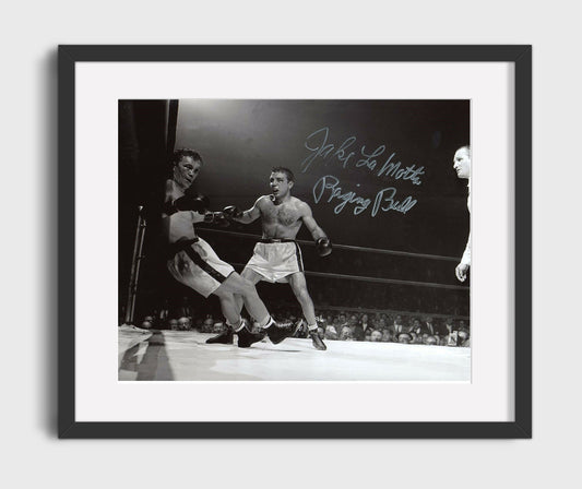 Jake LaMotta Bronx Bull Unleashed Boxing Wall Art 16x20 Gallery Framed Artwork wall art print – Boxing Wall Art decor