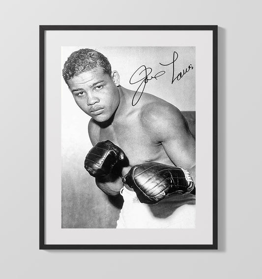 Joe Louis Fighting Stance Studio Boxing Wall Art 16x20 Gallery Framed Artwork wall art print – Boxing Wall Art decor