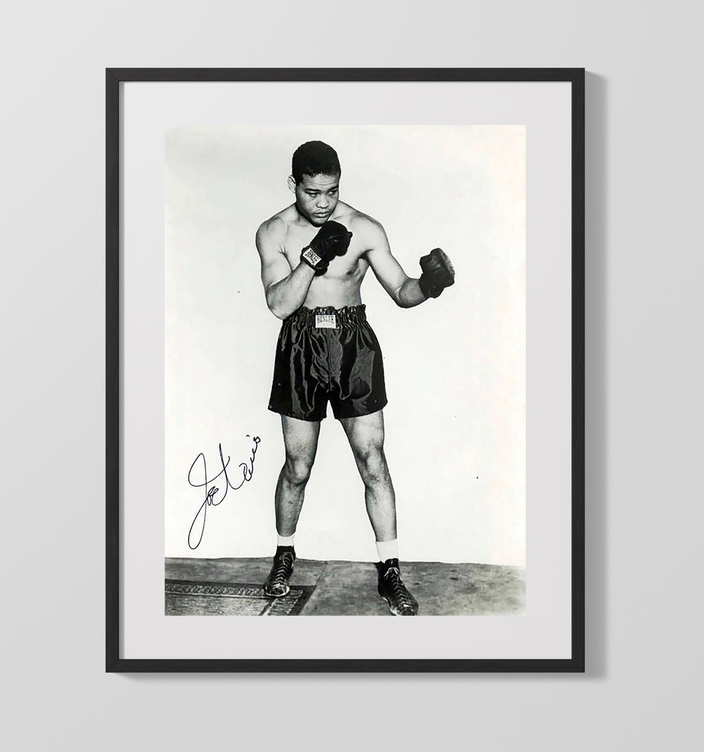 Joe Louis Studio Portrait 16x20 Gallery Frame boxing wall art print – Boxing Wall Art decor