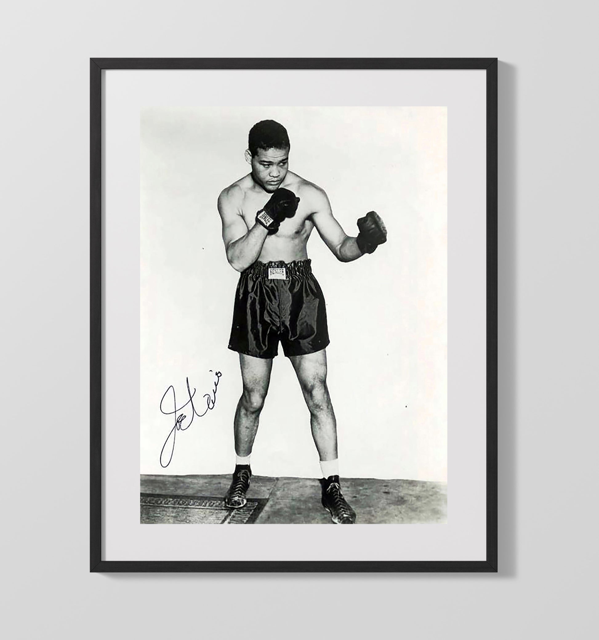 Joe Louis Studio Portrait 16x20 Gallery Frame boxing wall art print – Boxing Wall Art decor