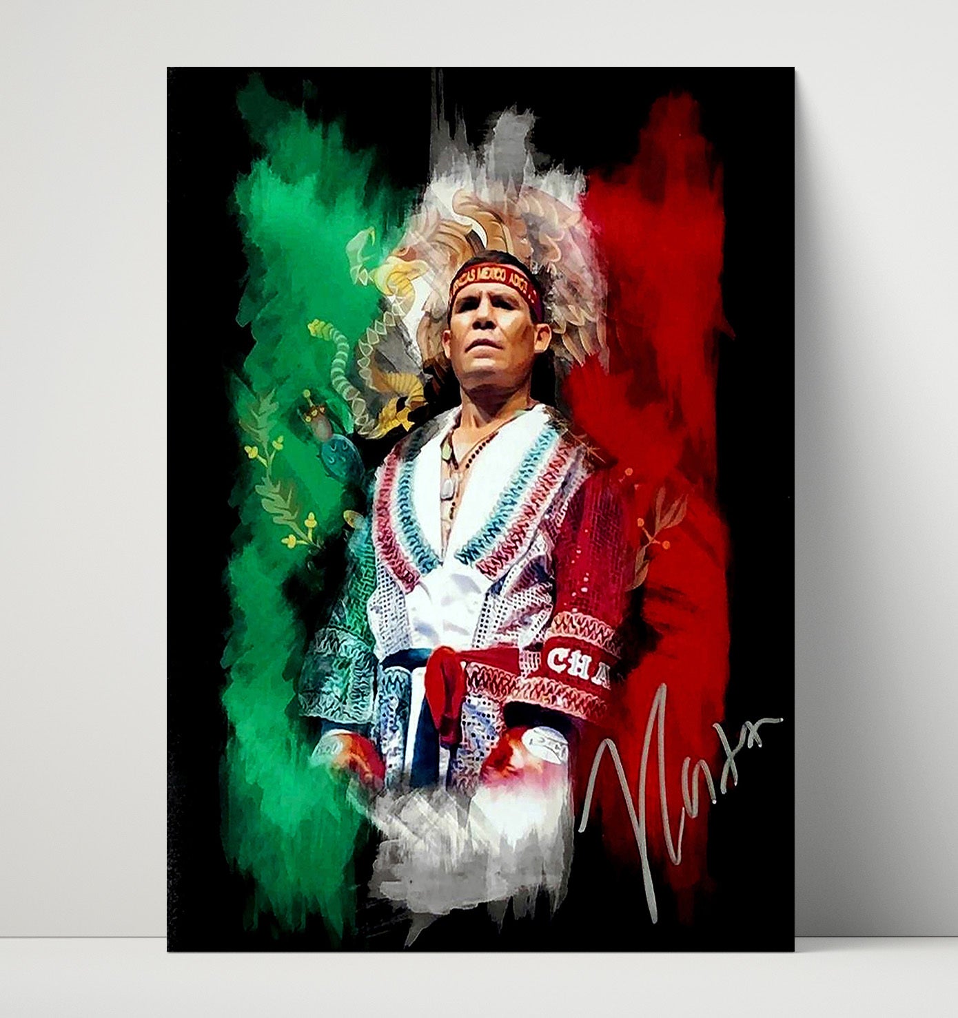 Julio Cesar Chavez – Mexican Flag Champion unframed boxing poster print