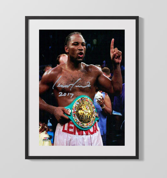 Lennox Lewis WBC Champion Celebration 2017 Boxing Wall Art 16x20 Gallery Framed Artwork wall art print – Boxing Wall Art decor