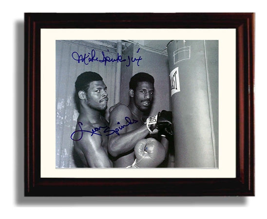 Leon Spinks and Michael Spinks Brothers in the Ring 8x10 Beveled Frame boxing wall art print – Boxing Wall Art decor