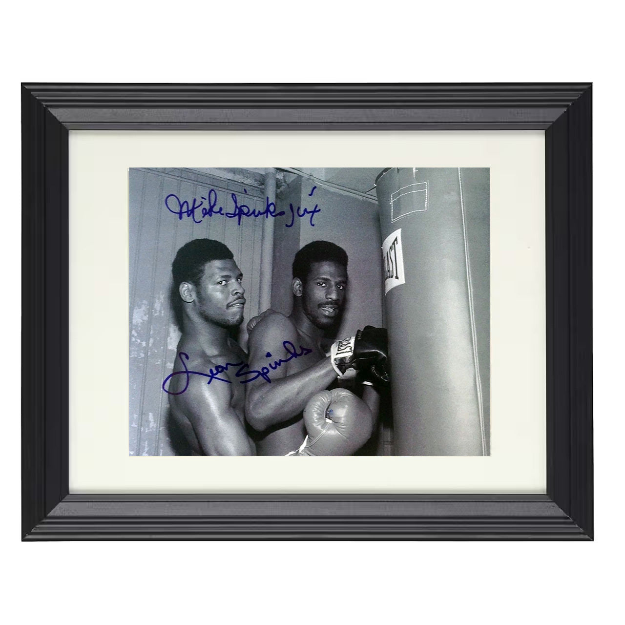 Leon Spinks and Michael Spinks - Brothers in the Ring 8x10 black framed boxing print