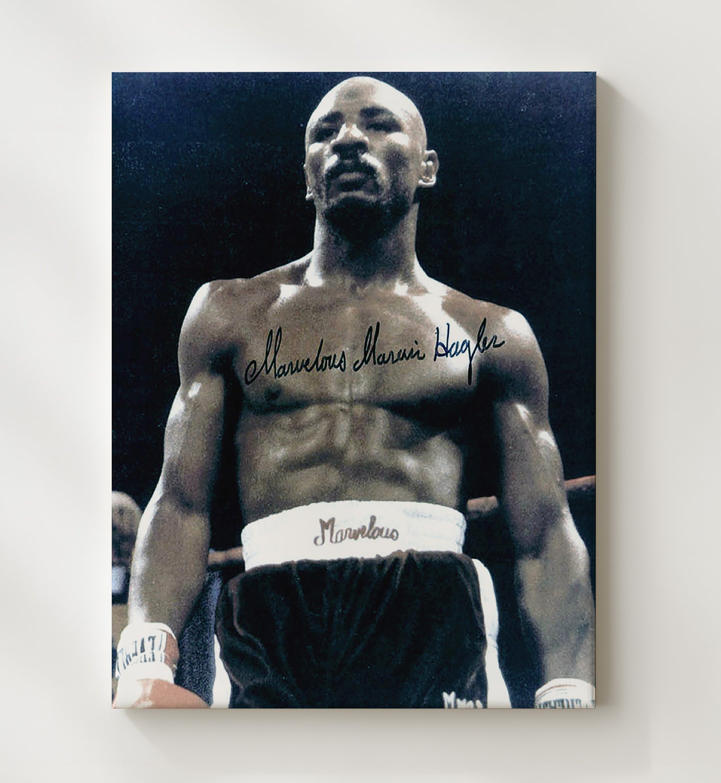 Marvelous Marvin Hagler Studio Portrait 20x24 Canvas boxing wall art print – Boxing Wall Art decor