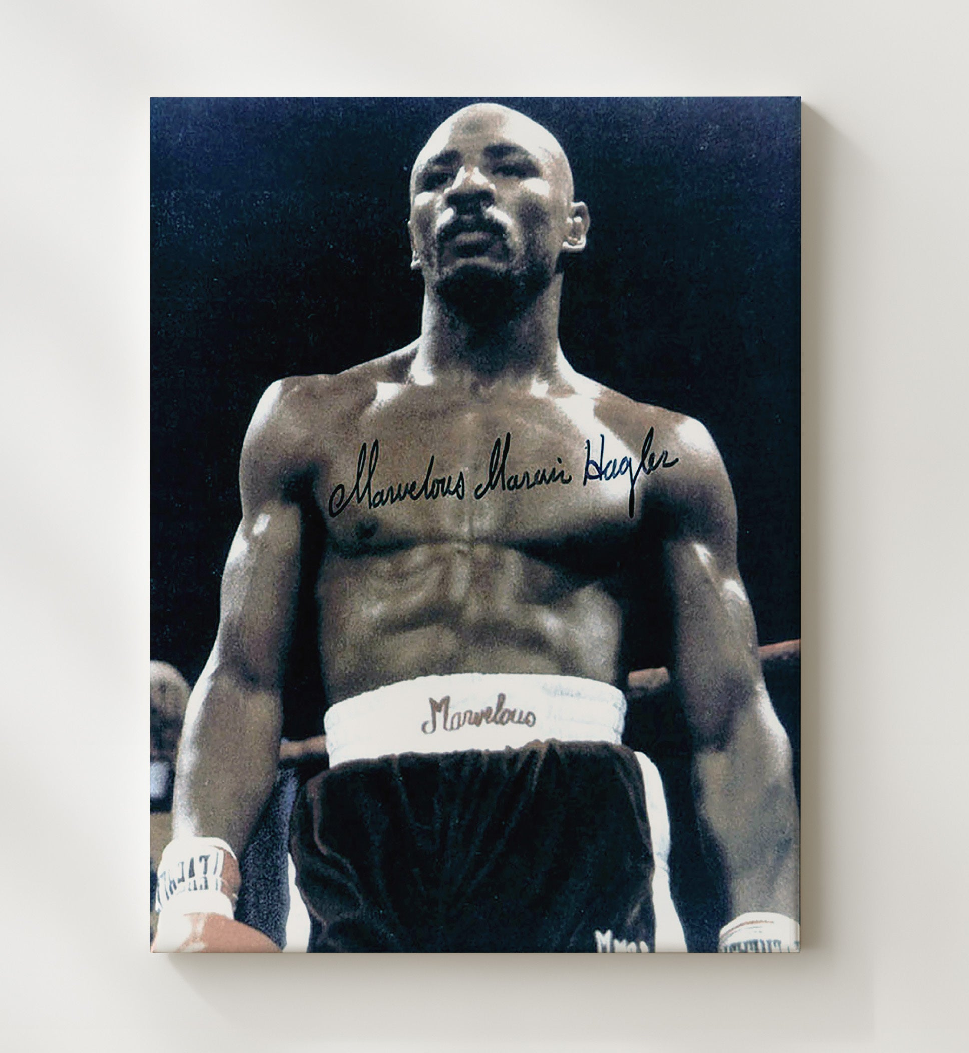 Marvelous Marvin Hagler Studio Portrait 20x24 Canvas boxing wall art print – Boxing Wall Art decor