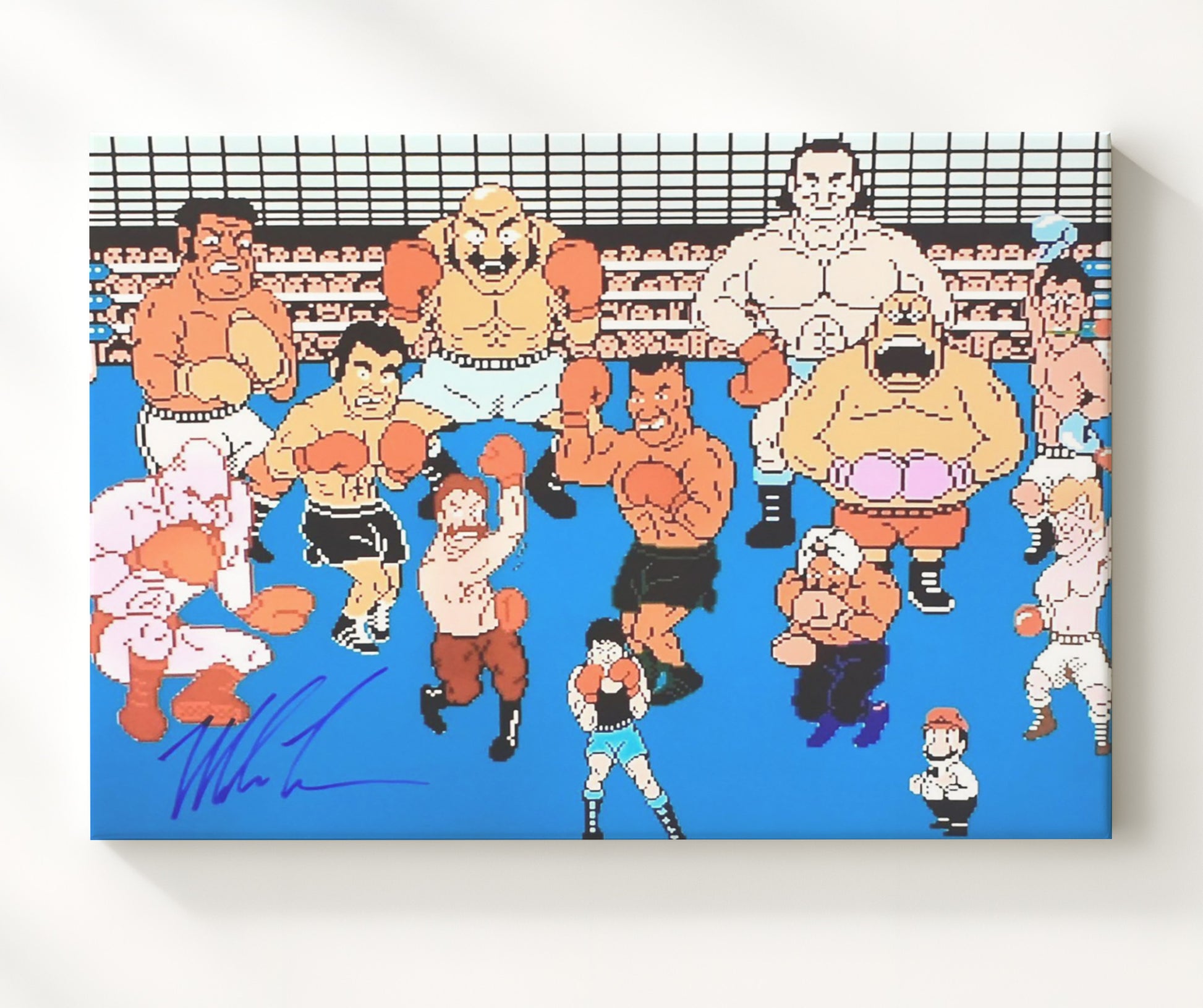 Mike Tyson Punch Out Cast 20x24 Canvas boxing wall art print – Boxing Wall Art decor