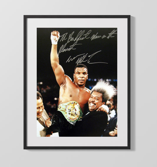 Mike Tyson WBC Champion Victory Celebration Boxing Wall Art 16x20 Gallery Framed Artwork wall art print – Boxing Wall Art decor