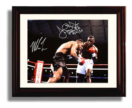 Mike Tyson and Buster Douglas Shock the World 8x10 Beveled Frame boxing wall art print – Boxing Wall Art decor