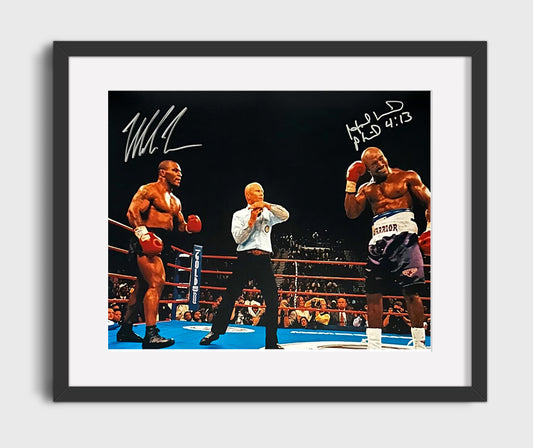 Mike Tyson and Evander Holyfield Bite of the Century Boxing Wall Art 16x20 Gallery Framed Artwork wall art print – Boxing Wall Art decor