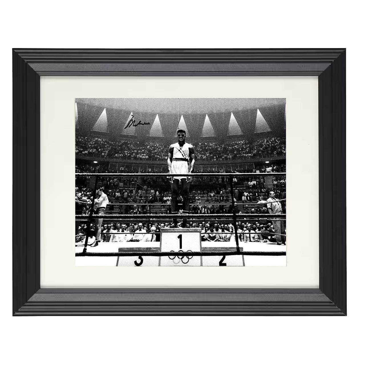 Muhammad Ali - 1960 Olympic Gold 8x10 black framed boxing print