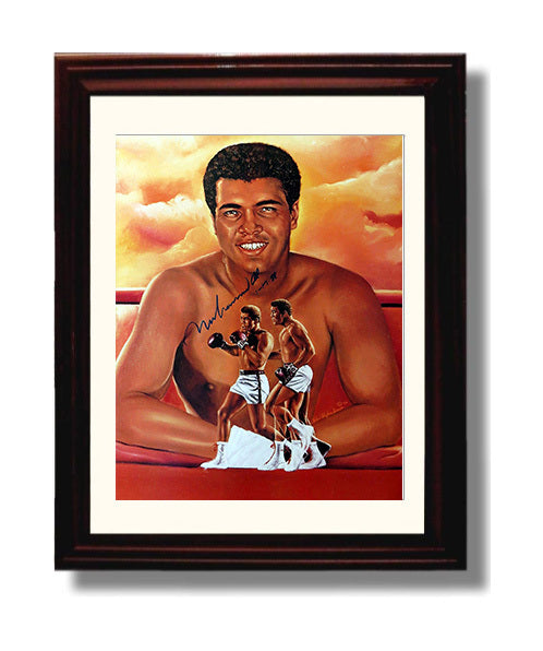 Muhammad Ali Artistic Lithograph Portrait 8x10 Beveled Frame boxing wall art print – Boxing Wall Art decor