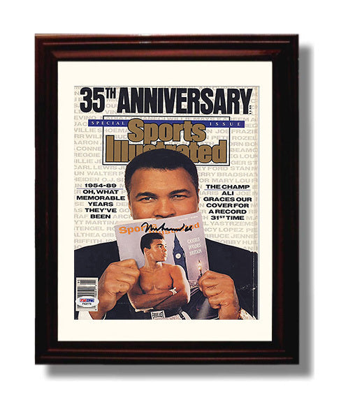 Muhammad Ali SI 35th Anniversary Cover 8x10 Beveled Frame boxing wall art print – Boxing Wall Art decor