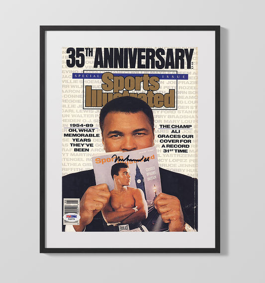 Muhammad Ali SI 35th Anniversary Cover Boxing Wall Art 16x20 Gallery Framed Artwork wall art print – Boxing Wall Art decor