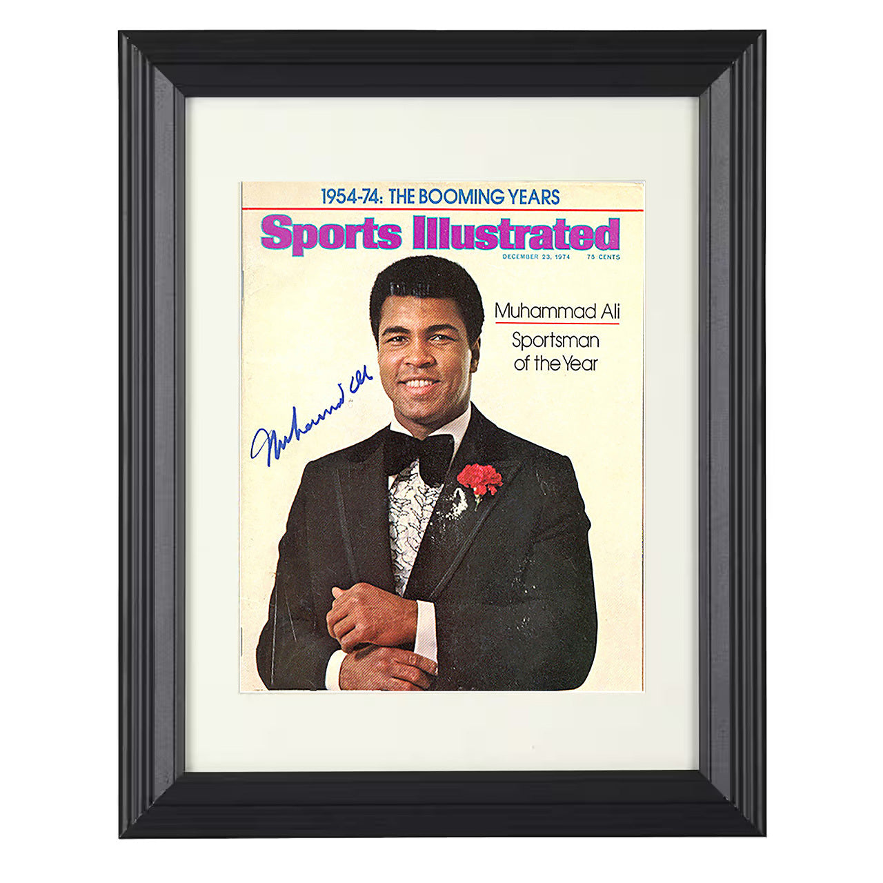 Muhammad Ali - SI Sportsman of the Year 1974 8x10 black framed boxing print