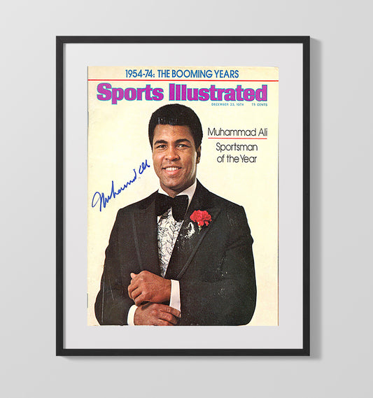 Muhammad Ali SI Sportsman of the Year 1974 Boxing Wall Art 16x20 Gallery Framed Artwork wall art print – Boxing Wall Art decor