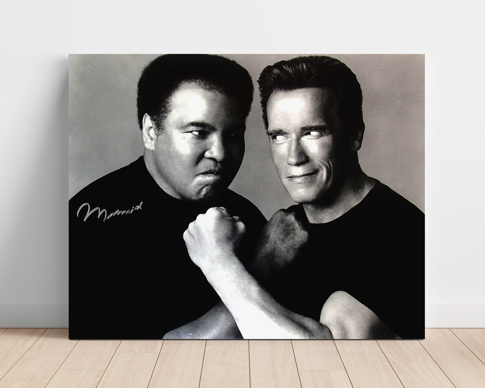 Muhammad Ali and Arnold Schwarzenegger – Champions unframed boxing poster print