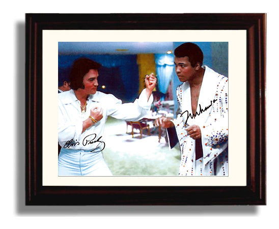 Muhammad Ali and Elvis Presley The King Meets the Greatest 8x10 Beveled Frame boxing wall art print – Boxing Wall Art decor