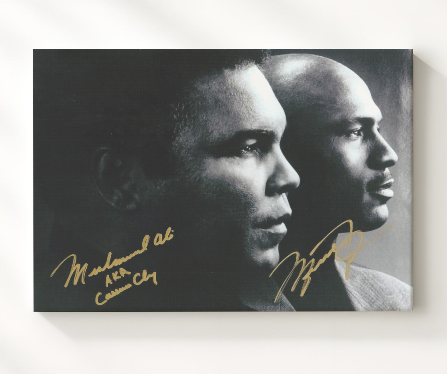 Muhammad Ali and Michael Jordan Legends United 20x24 Canvas boxing wall art print – Boxing Wall Art decor