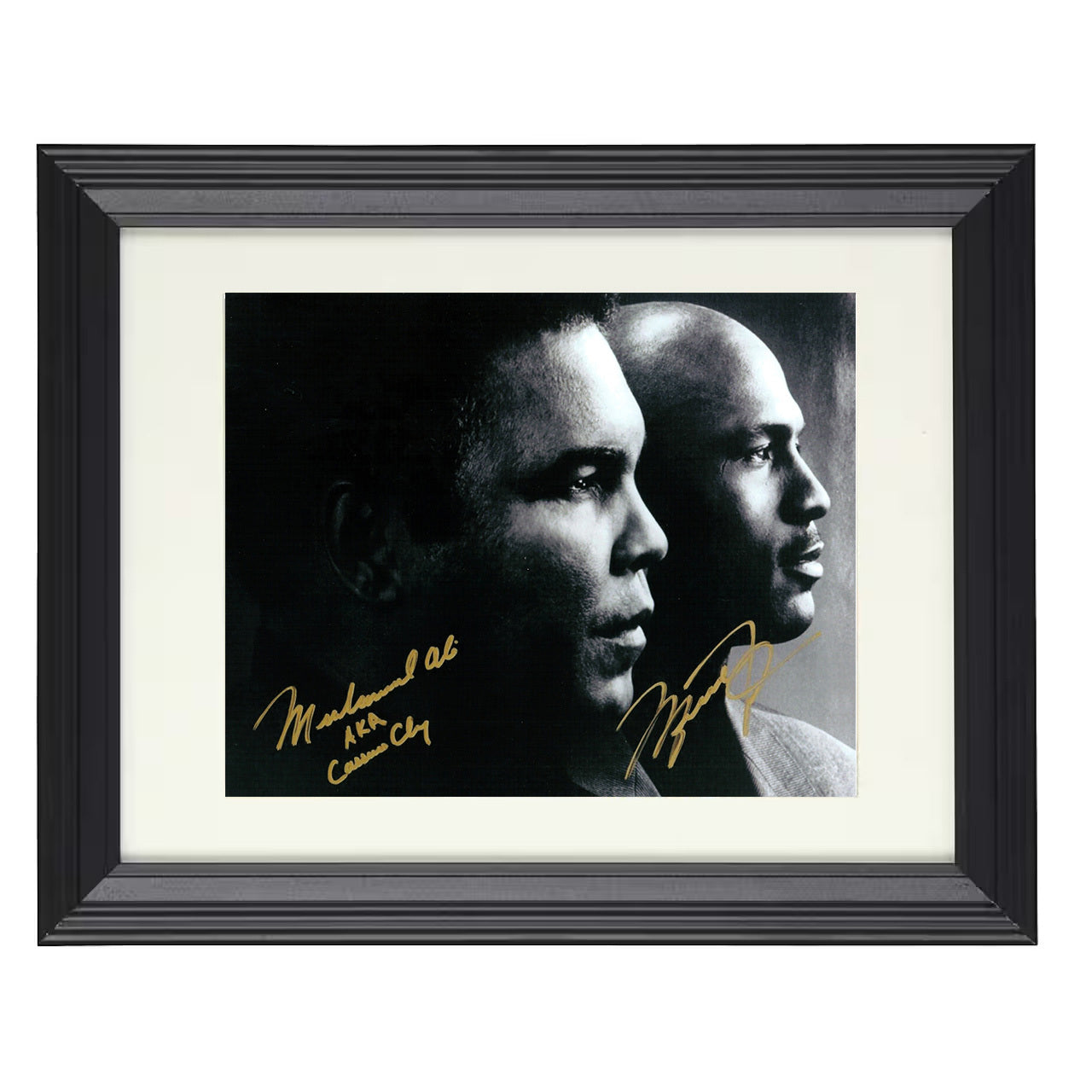 Muhammad Ali and Michael Jordan - Legends United 8x10 black framed boxing print