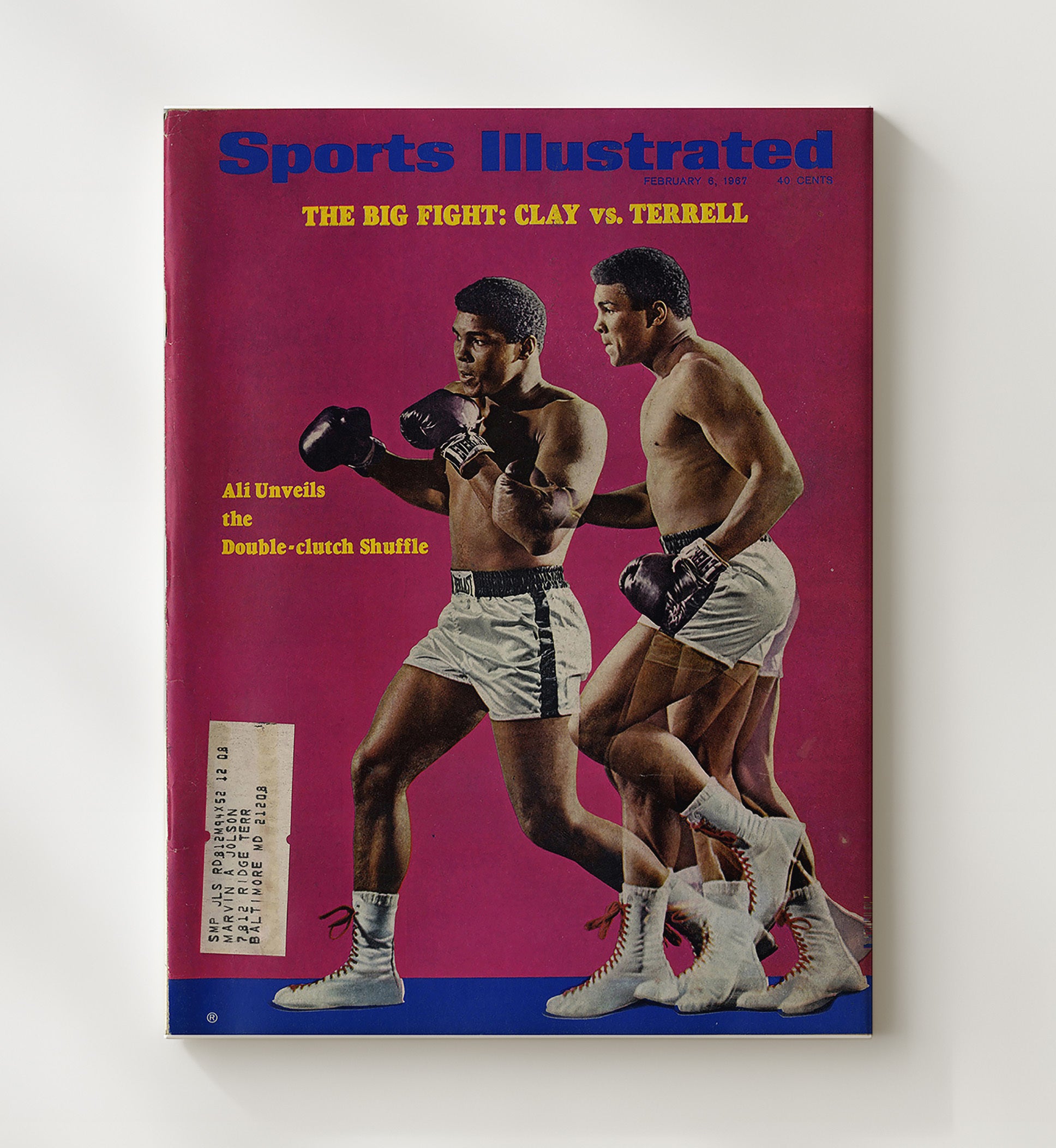 Muhammad Ali vs Ernie Terrell SI Cover 1967 20x24 Canvas boxing wall art print – Boxing Wall Art decor