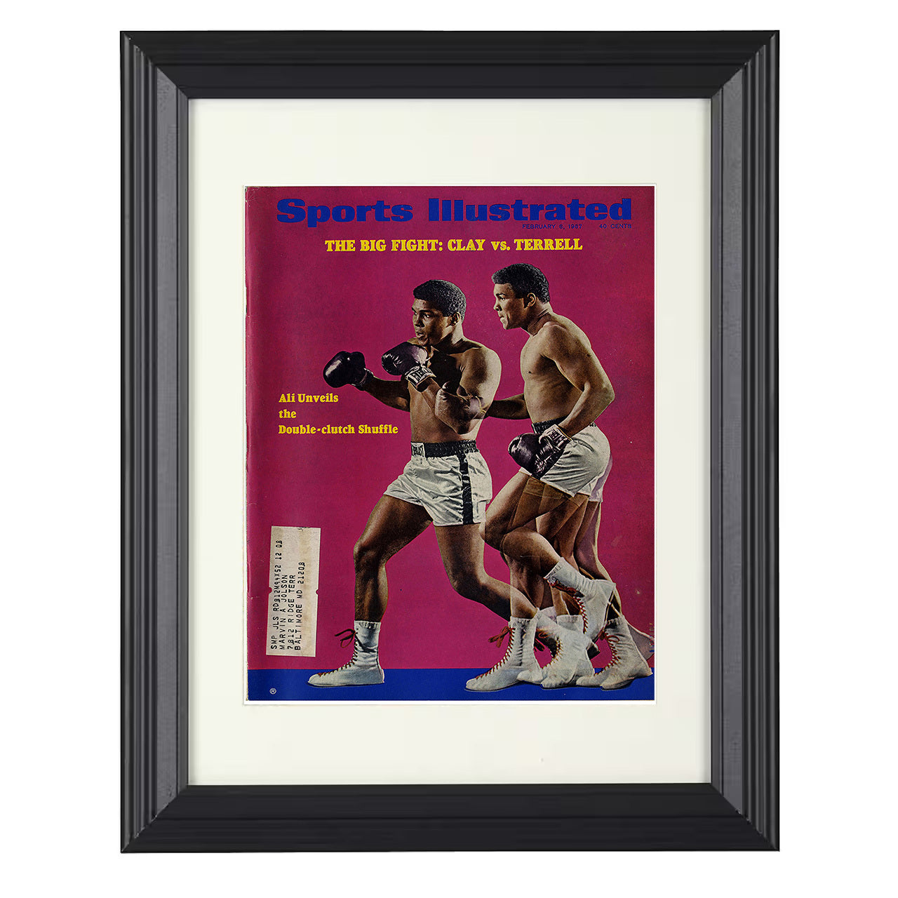 Muhammad Ali vs Ernie Terrell - SI Cover 1967 8x10 black framed boxing print