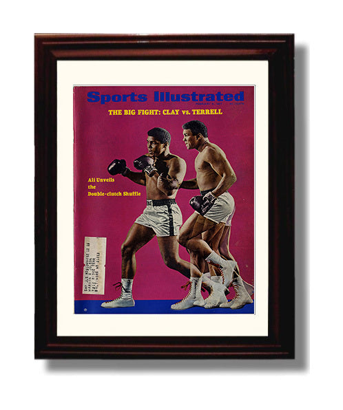 Muhammad Ali vs Ernie Terrell SI Cover 1967 8x10 Beveled Frame boxing wall art print – Boxing Wall Art decor