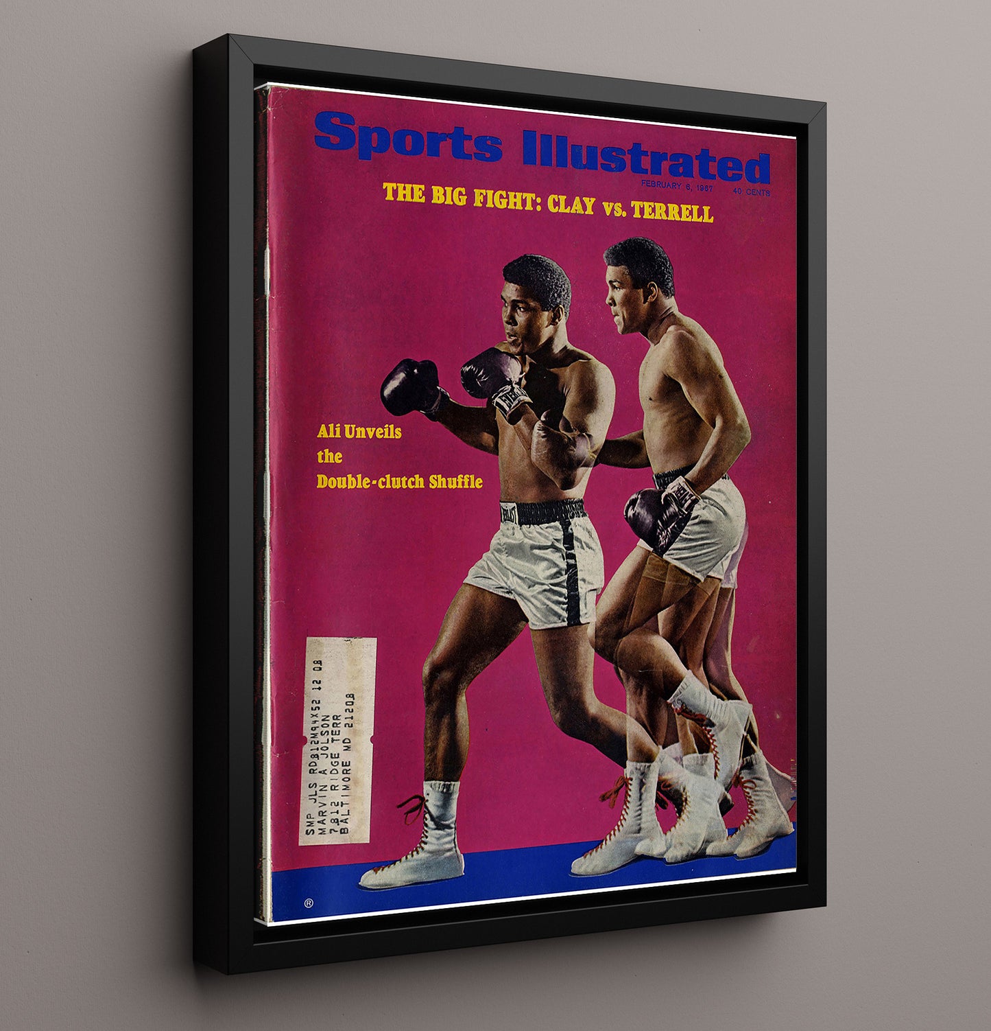 Muhammad Ali vs Ernie Terrell SI Cover 1967 16x20 Framed Canvas boxing wall art print – Boxing Wall Art decor