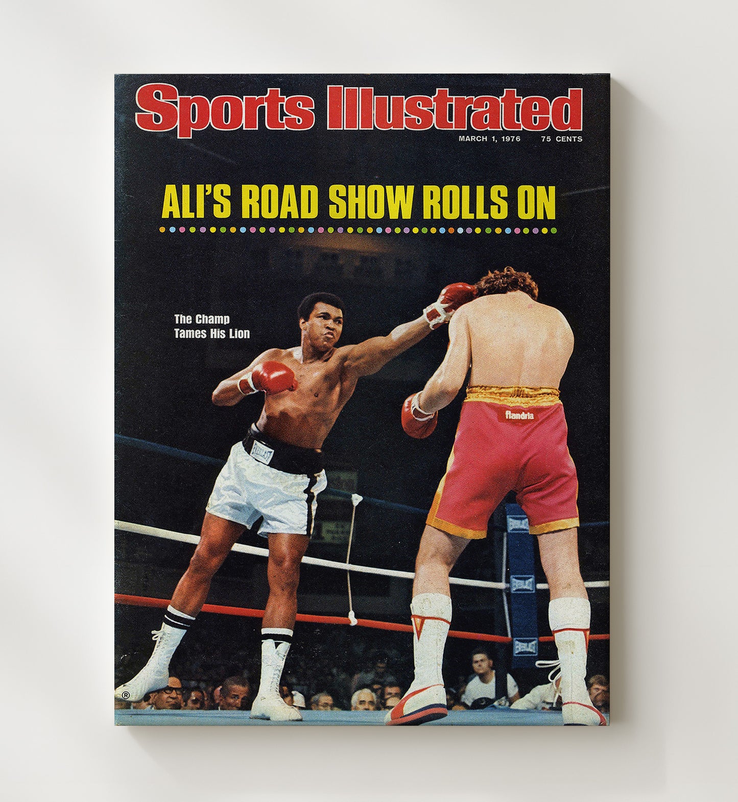 Muhammad Ali vs Jean Pierre Coopman SI Cover 1976 20x24 Canvas boxing wall art print – Boxing Wall Art decor