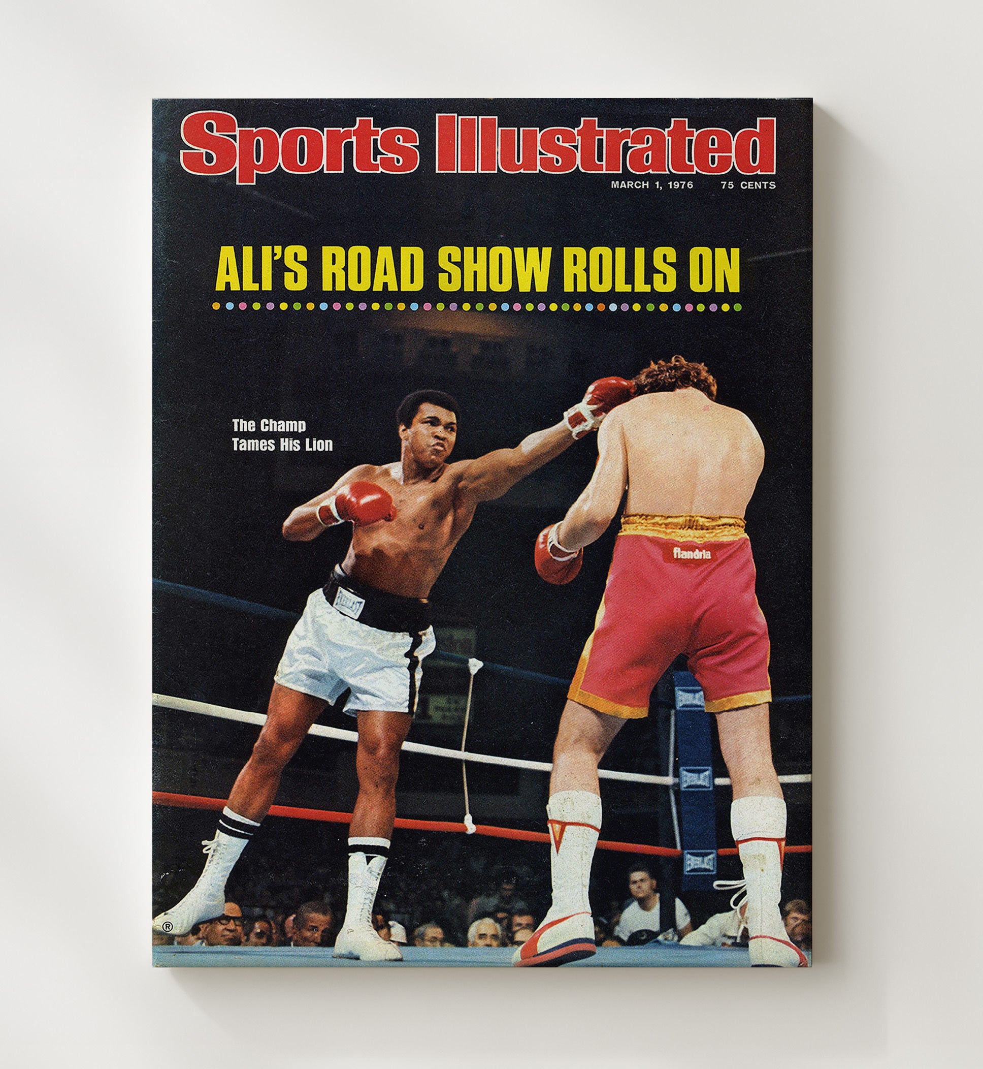 Muhammad Ali vs Jean Pierre Coopman SI Cover 1976 20x24 Canvas boxing wall art print – Boxing Wall Art decor
