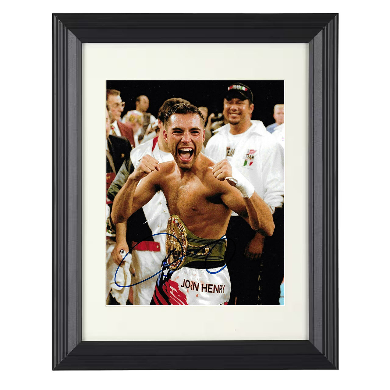 Oscar De La Hoya - WBC Champion Celebration 8x10 black framed boxing print