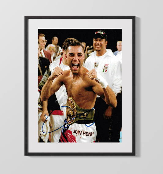 Oscar De La Hoya WBC Champion Celebration Boxing Wall Art 16x20 Gallery Framed Artwork wall art print – Boxing Wall Art decor