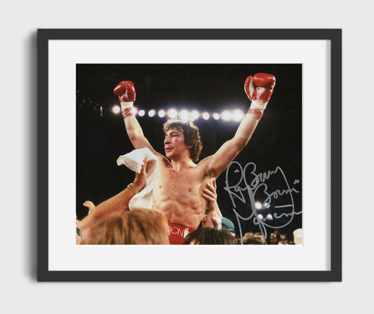 Ray Mancini Champion Portrait Boxing Wall Art 16x20 Gallery Framed Artwork wall art print – Boxing Wall Art decor