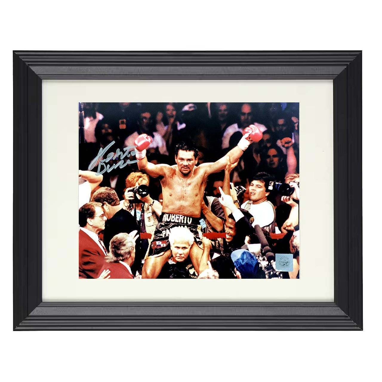 Roberto Duran - Hands of Stone Triumph 8x10 black framed boxing print