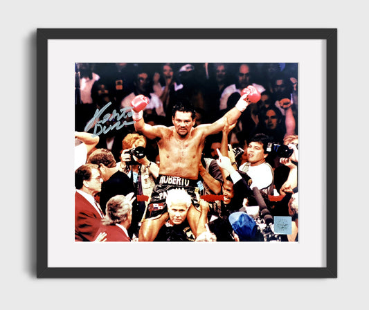 Roberto Duran Hands of Stone Triumph Boxing Wall Art 16x20 Gallery Framed Artwork wall art print – Boxing Wall Art decor