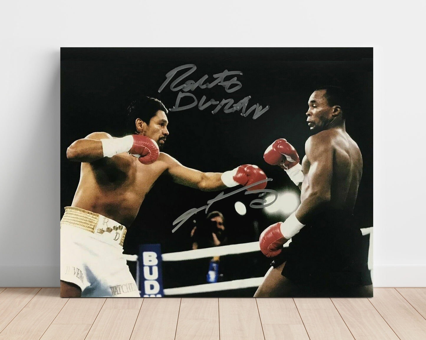 Roberto Duran and Sugar Ray Leonard No Mas Rivalry 16x20 Unframed Print boxing wall art print – Boxing Wall Art decor