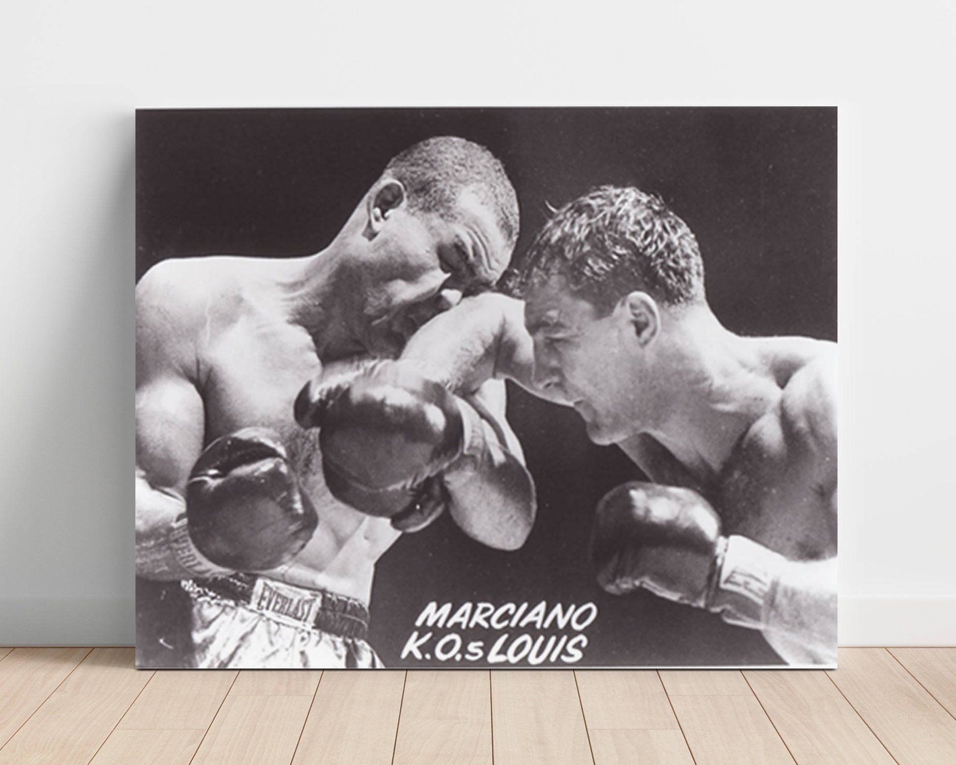 Rocky Marciano and Joe Louis – Knockout History unframed boxing poster print