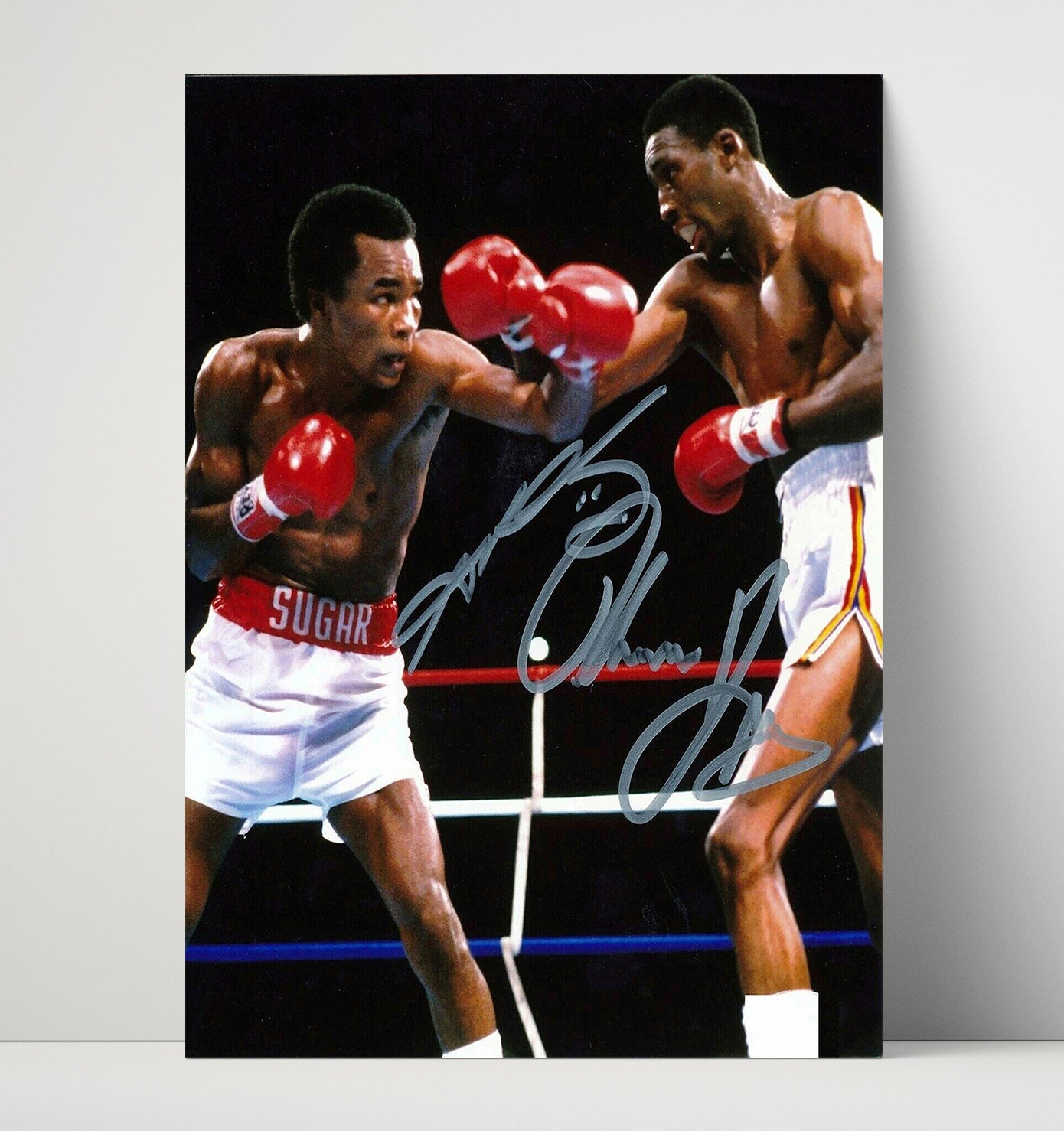 Sugar Ray Leonard vs. Thomas Hearns – Championship Fight unframed boxing poster print