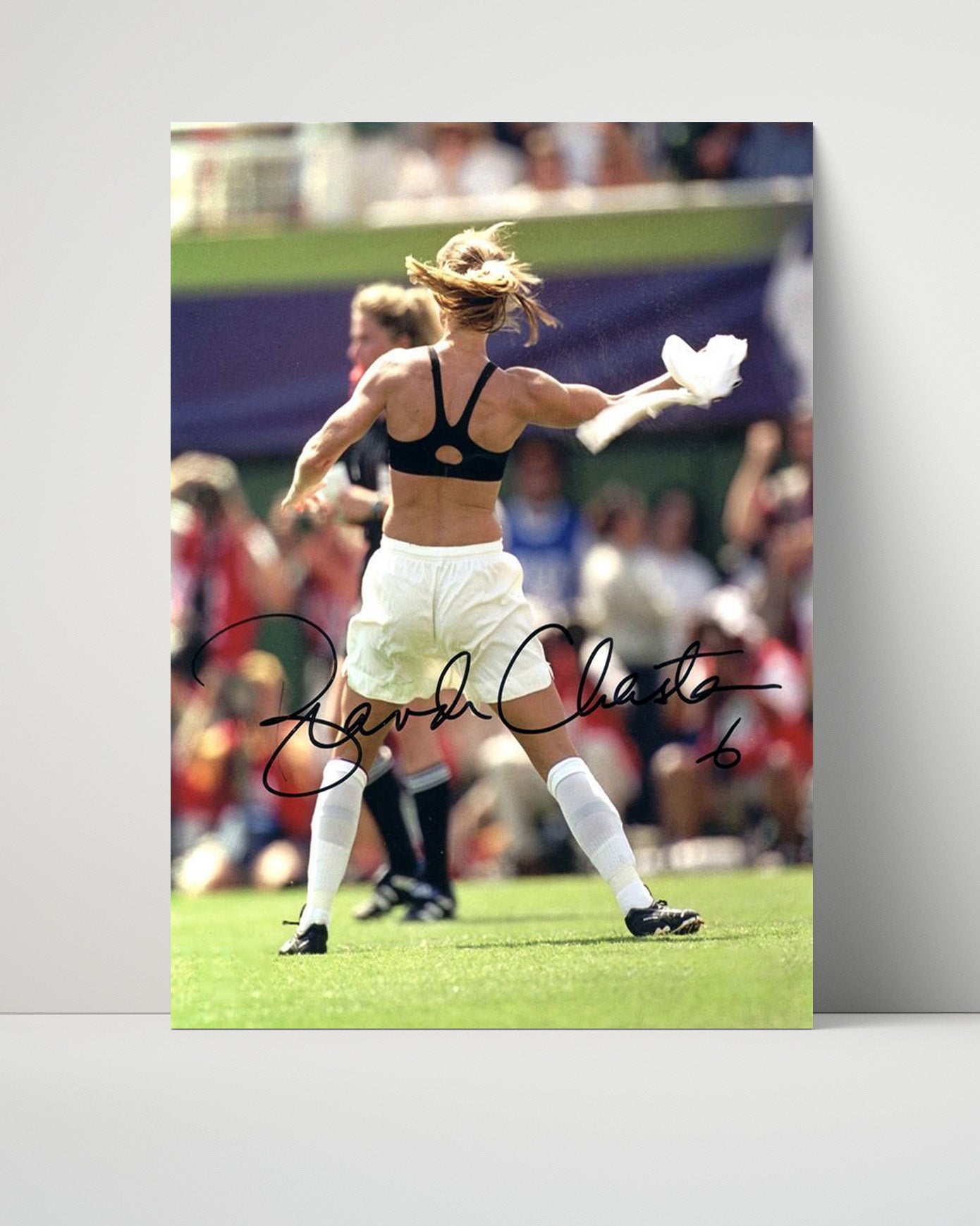 Brandi Chastain Unframed Autograph Print - Team USA - Championship Kick