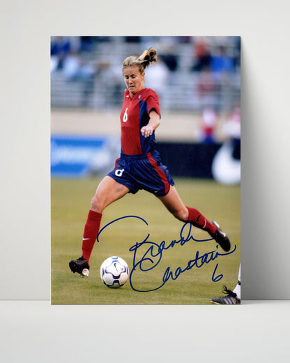 Brandi Chastain Unframed Autograph Print - Team USA - Classic Kick