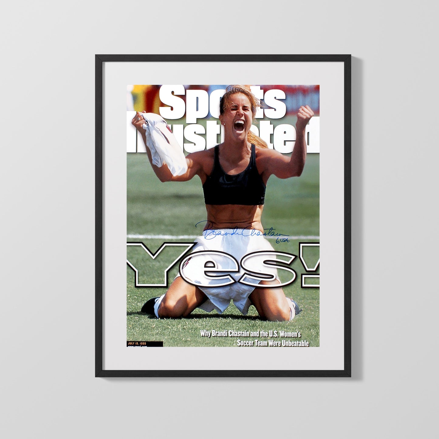 Brandi Chastain Autograph Print - Team USA - Iconic Victory