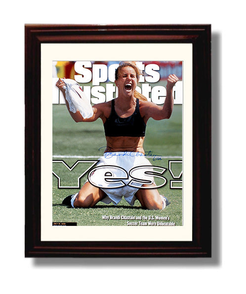 Brandi Chastain Autograph Print - Team USA - Iconic Victory