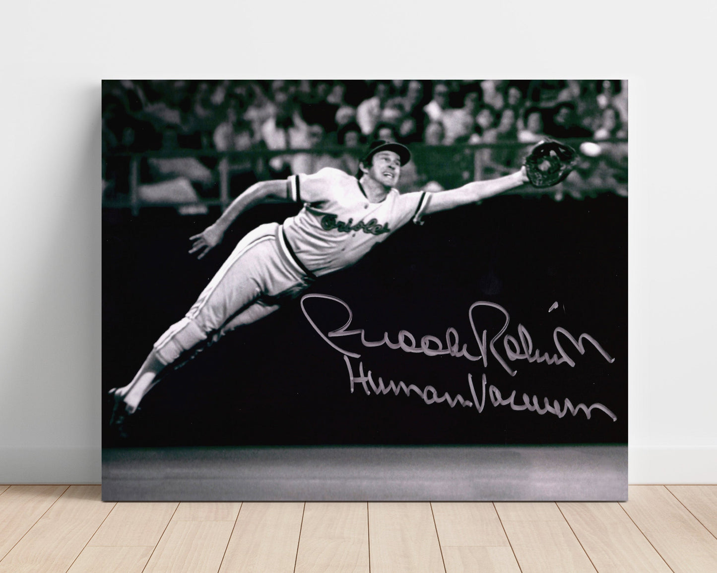 Brooks Robinson Autograph Poster - Human Vacuum - Diving Snag