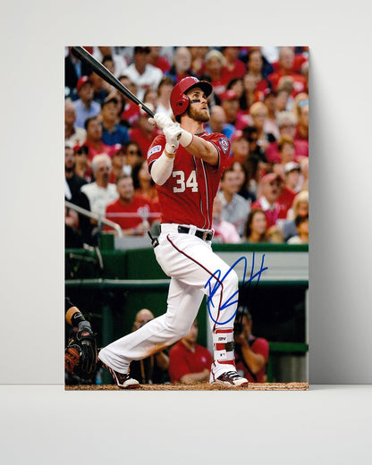 Bryce Harper Autograph Poster - Nationals Moonshot - DC launched
