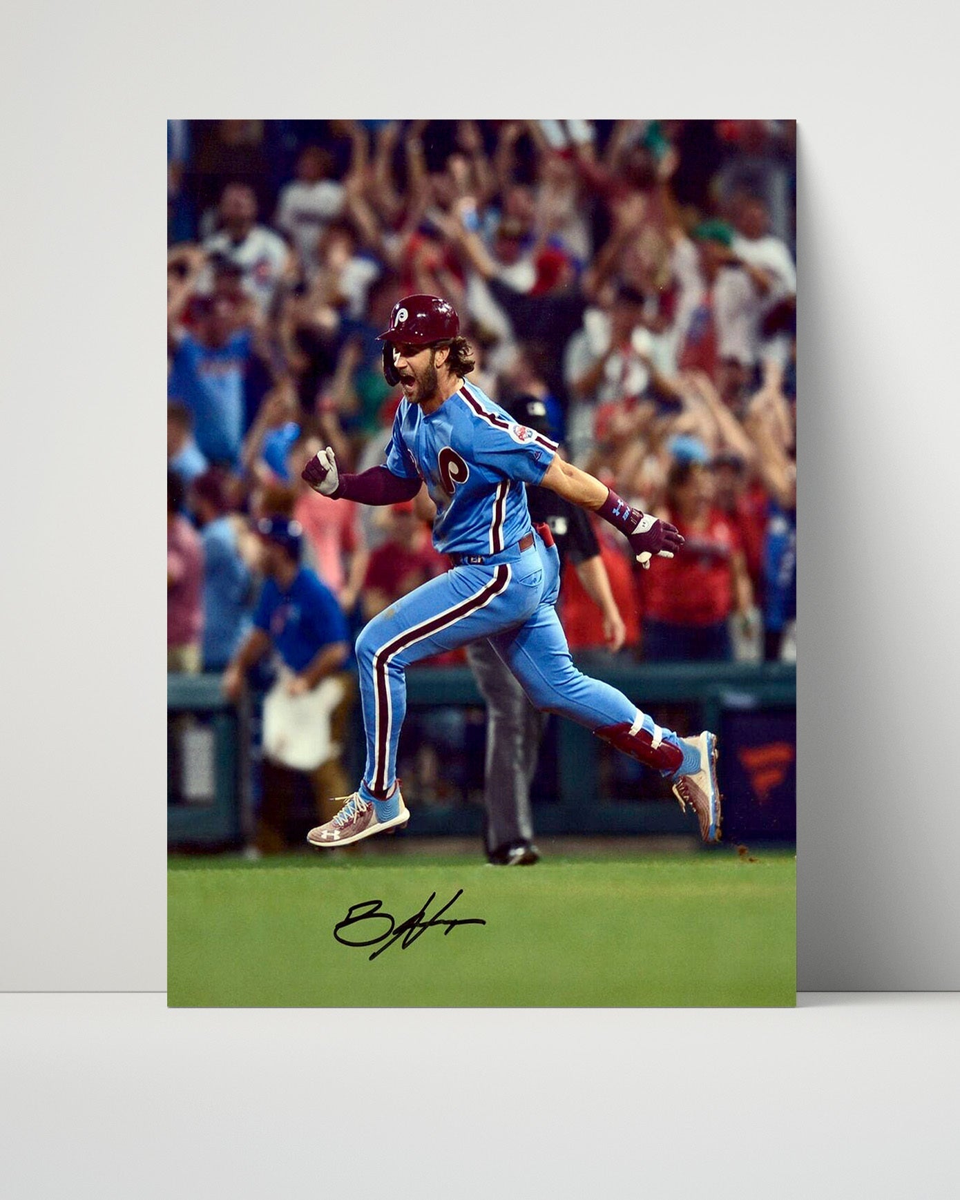 Bryce Harper Autograph Poster - Phillies HR Celebration - Philly frenzy