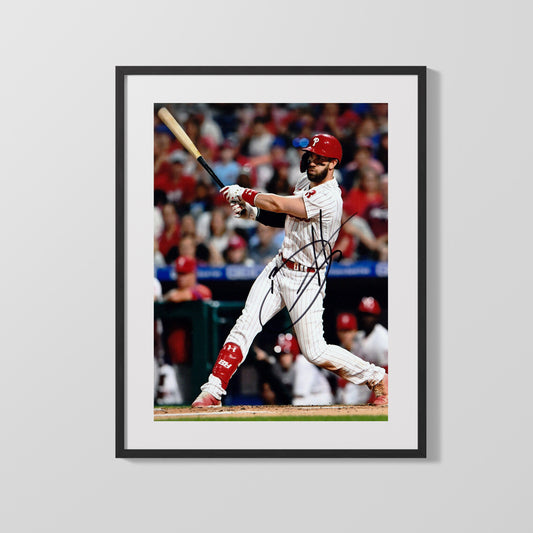 Bryce Harper Autograph Print - Phillies HR Swing - BH goes boom
